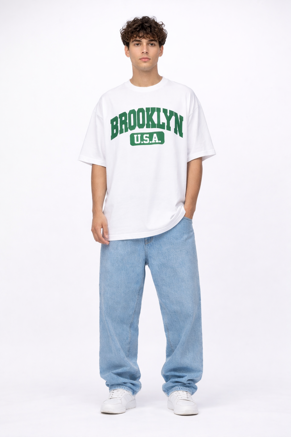 premium streetwear tshirt men brooklyn graphic tee StitchTantra India